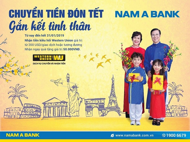 Rước lộc đầu xuân cùng Nam Á Bank khi nhận kiều hối Western Union ảnh 1