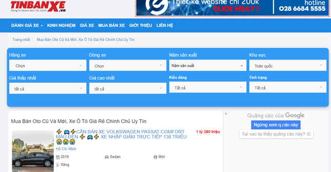 Tinbanxe.vn - chuyên trang mua bán ô tô trực tuyến chính thức ra mắt ảnh 2