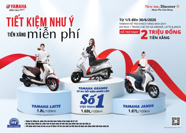 Yamaha tung ưu đãi khủng dịp Grande trở thành xe tay ga tiết kiệm xăng số 1 VN ảnh 1