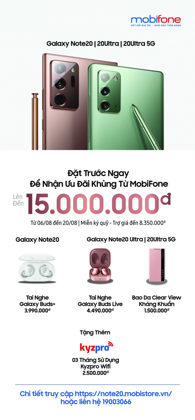 Khách hàng đặt trước Galaxy Note 20 và nhận quà 'khủng' từ MobiFone ảnh 1
