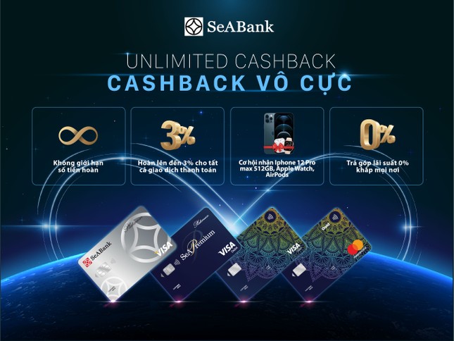 Hoàn tiền không giới hạn với thẻ quốc tế Seabank ảnh 2