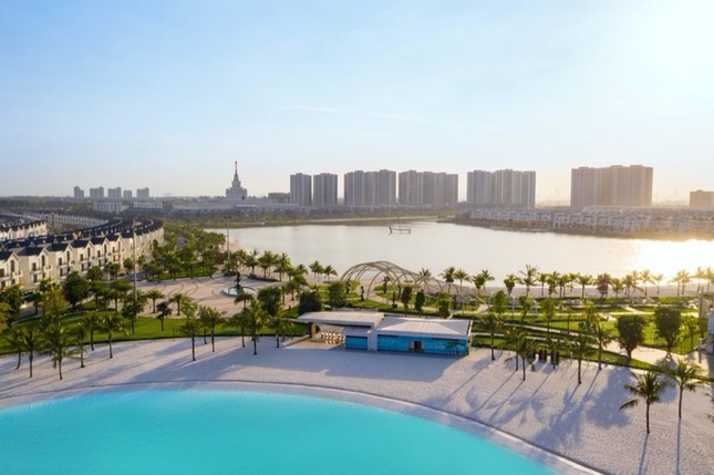 “Bộ tứ sắc xanh” độc đáo có 1-0-2 của thành phố biển hồ Vinhomes Ocean Park ảnh 1