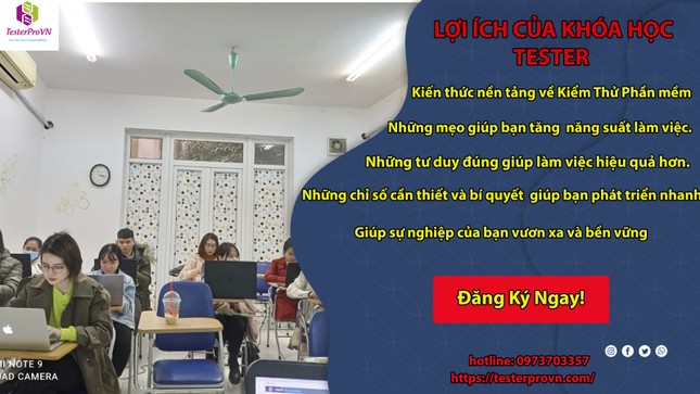 Giới thiệu trung tâm đào tạo TesterProVN ảnh 1