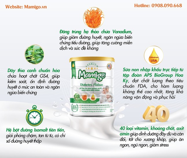 Đột phá sữa tiểu đường thảo dược Mamigo ổn định đường huyết ngừa biến chứng ảnh 5