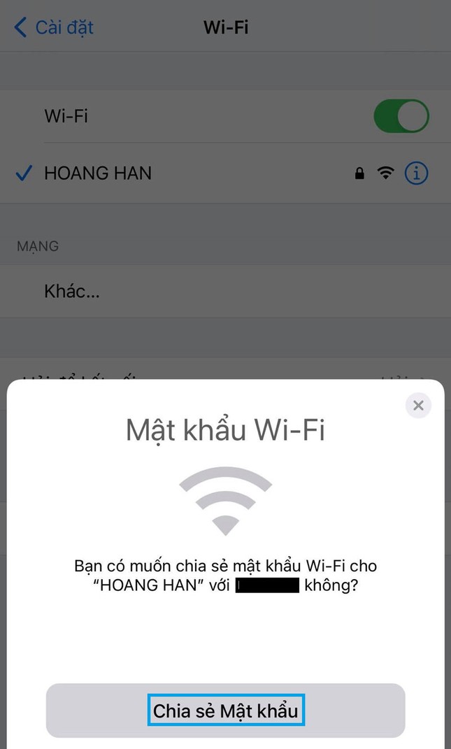 Hướng dẫn chia sẻ mật khẩu Wi-Fi trên iPhone ảnh 7