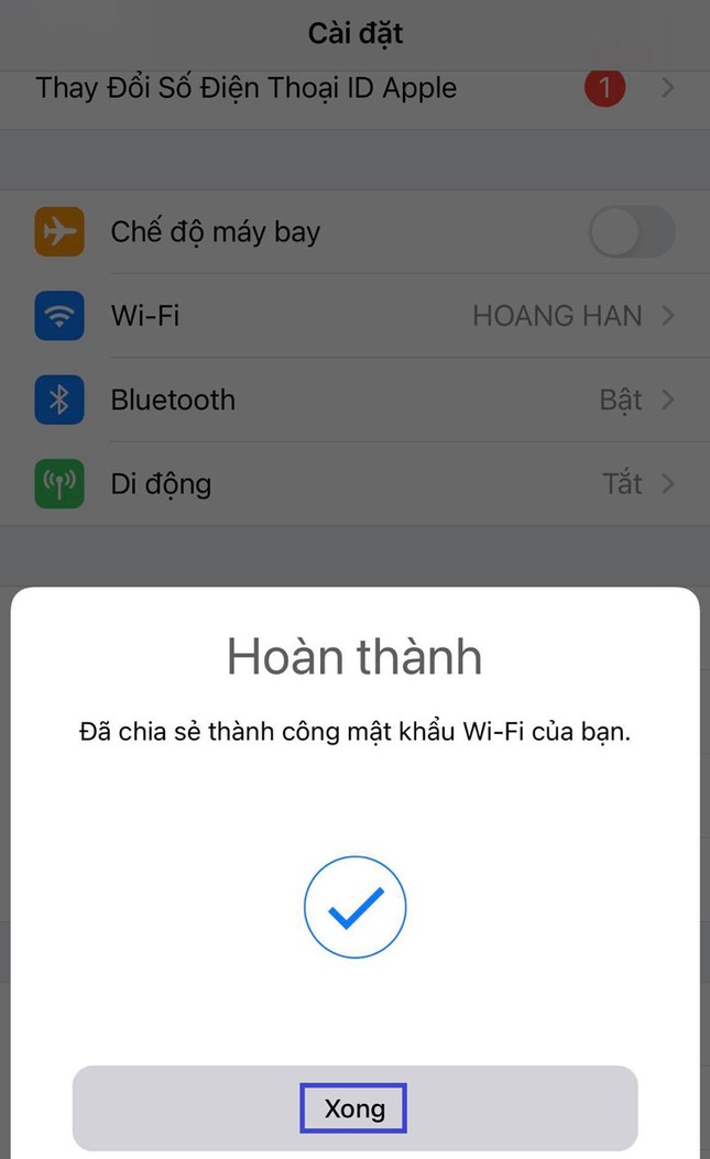 Hướng dẫn chia sẻ mật khẩu Wi-Fi trên iPhone ảnh 8