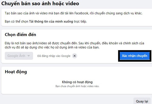 Hướng dẫn chuyển hình ảnh từ Facebook sang Google Photos ảnh 9