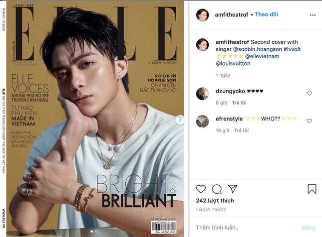 Giám đốc nghệ thuật Louis Vuitton đăng tải hình ảnh Soobin Hoàng Sơn trên Instagram ảnh 1