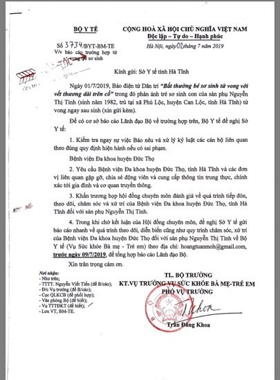 Trẻ sơ sinh tử vong ở Hà Tĩnh: Bác sỹ nói 'bất thường, 30 năm chưa từng thấy' ảnh 2