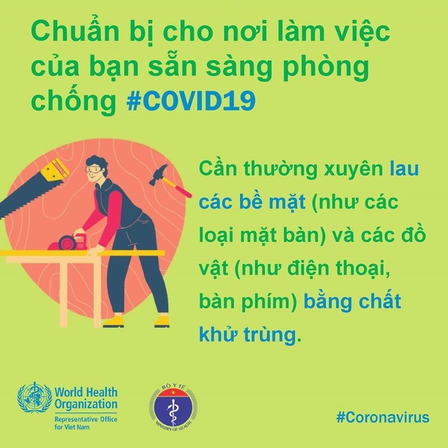 Tổ chức y tế thế giới khuyến cáo cách chống Covid-19 nơi công sở ảnh 2