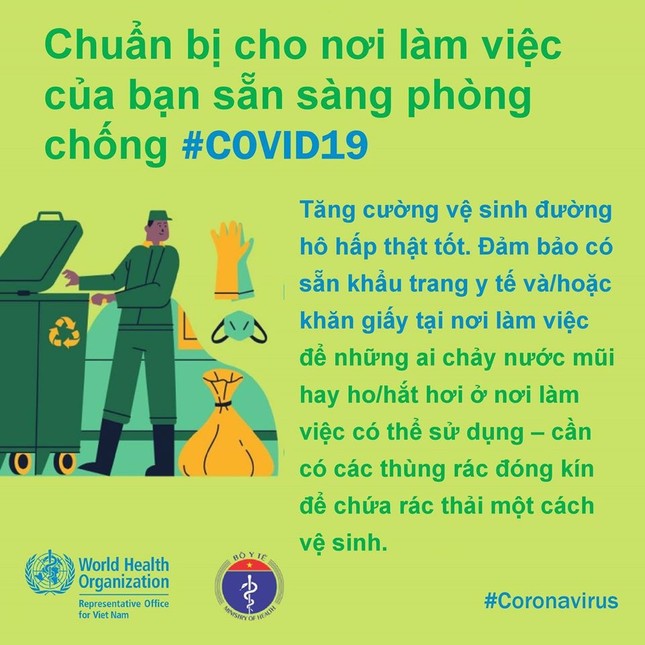 Tổ chức y tế thế giới khuyến cáo cách chống Covid-19 nơi công sở ảnh 3