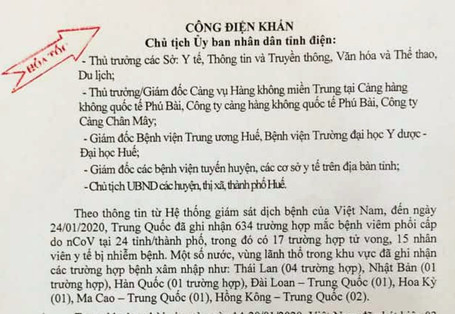 Huế cảnh giác cao với dịch virus corona ảnh 1
