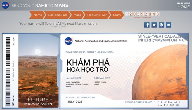 NASA cho phép bất kỳ ai cũng có thể ghi tên mình lên Sao Hỏa, cách đăng ký cực kỳ đơn giản ảnh 4