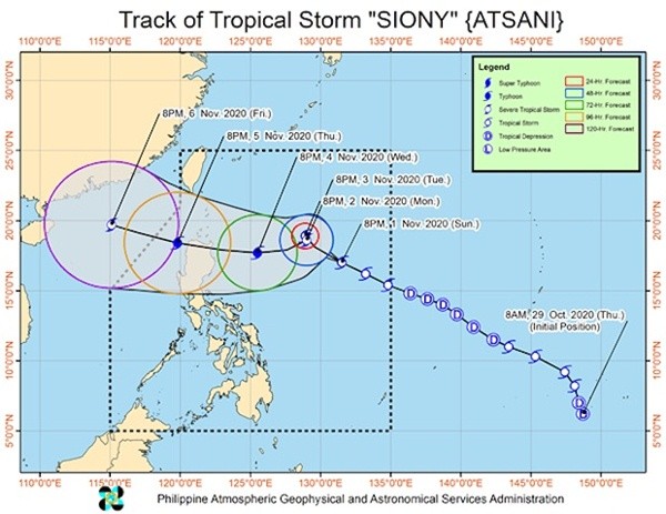 Siêu bão Goni vừa rời khỏi, áp thấp lại thành bão Siony, Philippines chìm trong căng thẳng ảnh 2