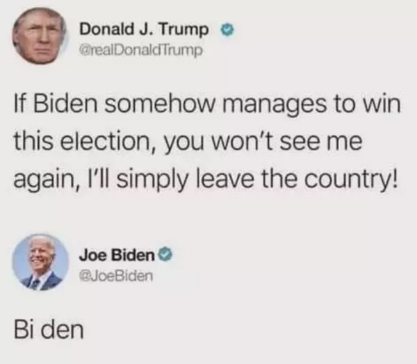 Góc hài hước: Hóa ra “dấu hiệu báo thua” của ông Trump nằm ngay trong... tên ông Joe Biden ảnh 2