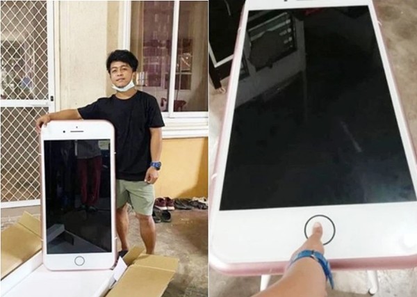 Đặt mua iPhone qua mạng, chàng trai choáng nặng khi nhận được chiếc iPhone khổng lồ ảnh 1