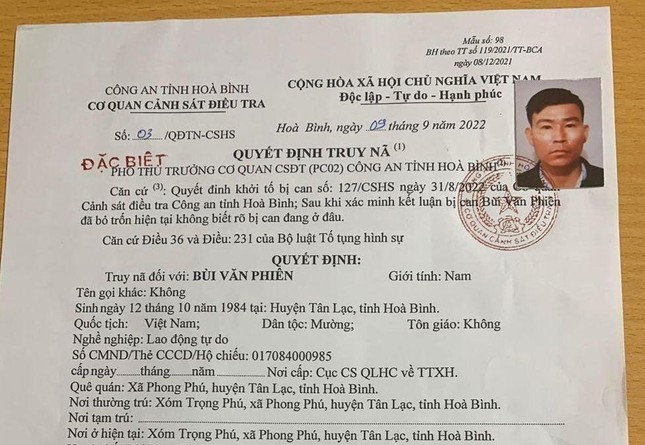 Truy nã đặc biệt đối tượng chém cả gia đình bên vợ ảnh 1