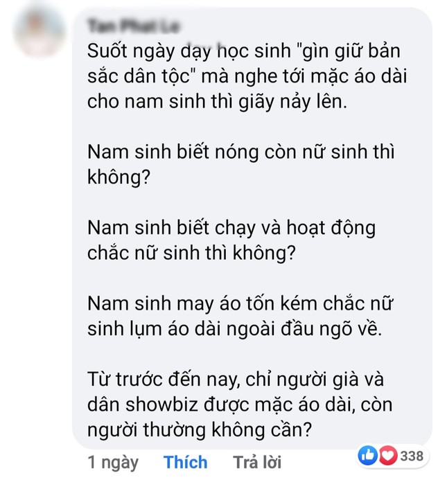 Chuyện nam sinh mặc áo dài: Những bất cập đối với nam sinh cũng là nỗi khổ của con gái ảnh 4