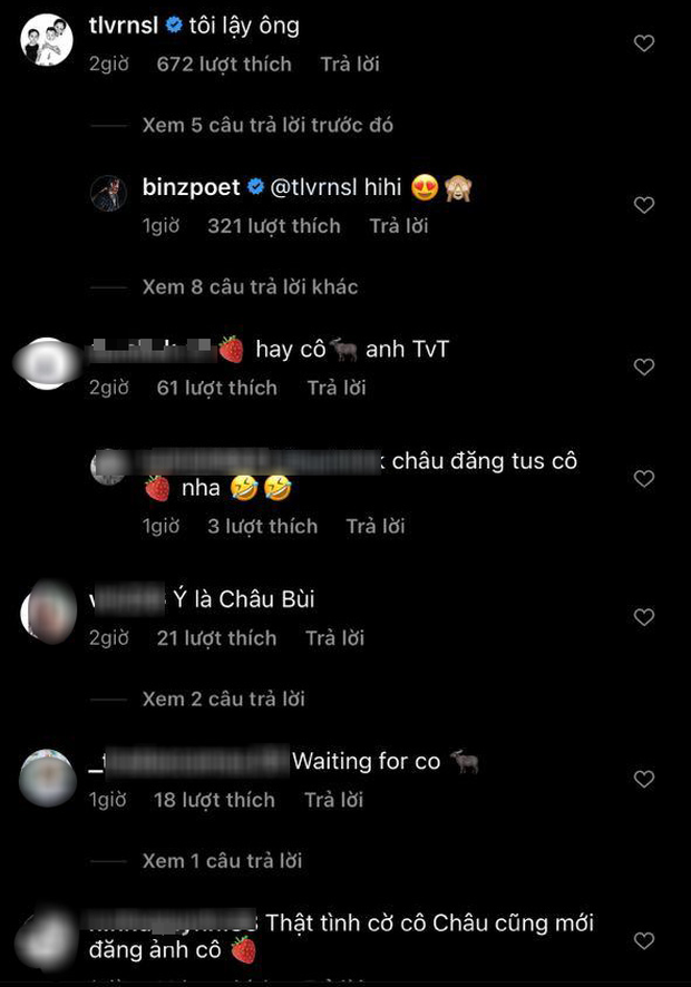 Touliver cũng phải “than trời” khi Binz và Châu Bùi “quăng thính” kèm ảnh cô dâu, chú rể ảnh 3