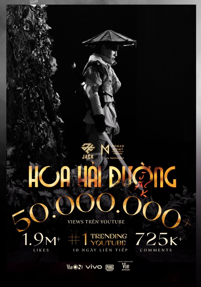 MV “Hoa Hải Đường” của Jack giữ vững Top 1 Trending YouTube, vượt mốc 50 triệu view ảnh 1