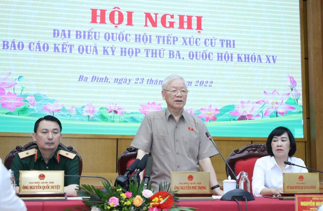 Tổng Bí thư Nguyễn Phú Trọng tiếp xúc cử tri tại Hà Nội ảnh 4