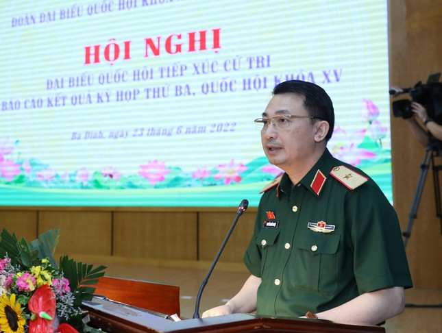 Đại biểu Quốc hội, Thiếu tướng Nguyễn Quốc Duyệt báo cáo với cử tri kết quả kỳ họp thứ 3, Quốc hội khóa XV.