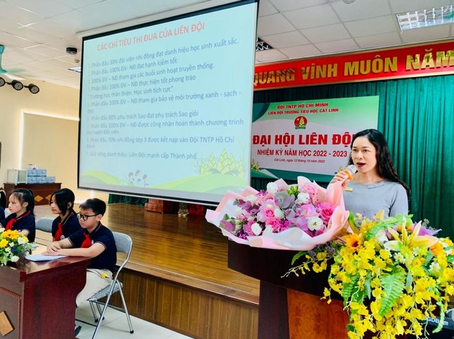 Hà Nội: Tween Tiểu học Cát Linh tổ chức Đại hội Liên đội vừa trang trọng vừa ý nghĩa ảnh 7