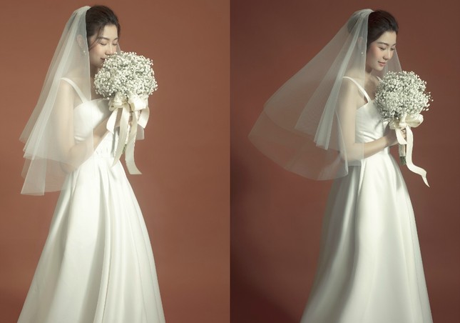 Á hậu Thúy Vân xinh đẹp và ngọt ngào trong trang phục cưới ảnh 1