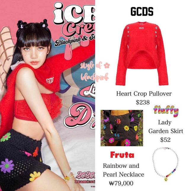 Ngoài vòng cổ tiền tỉ, Lisa BLACKPINK đeo cả trang sức 1,5 triệu đồng trong "Ice Cream" ảnh 1