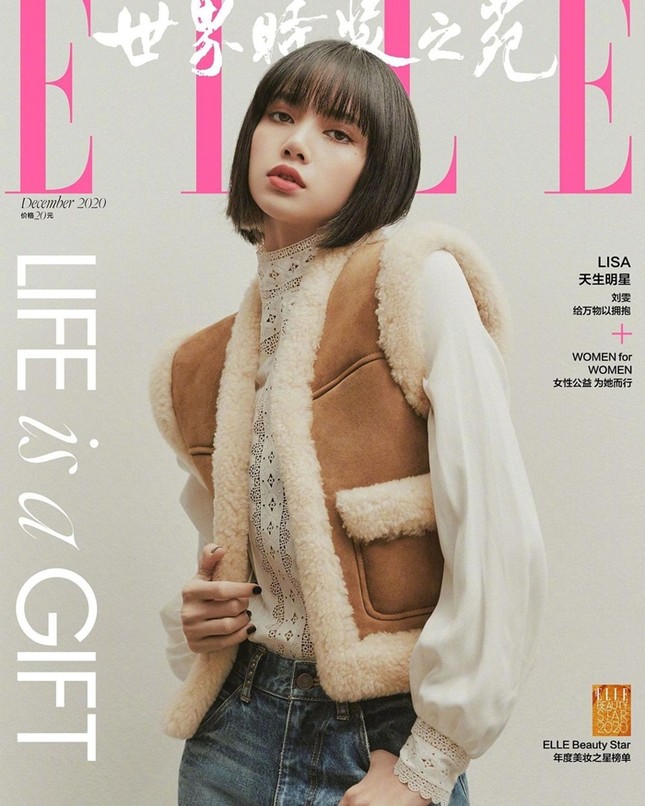 Lisa (BLACKPINK) khiến fan lo lắng vì trông quá gầy trong loạt ảnh trên tạp chí ELLE Trung ảnh 3