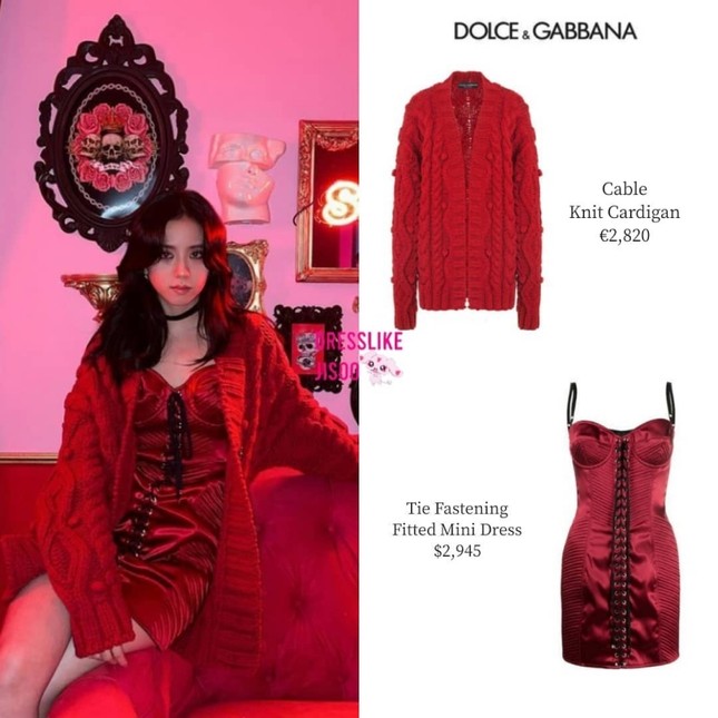 Mặc set đồ đỏ của D&G trị giá gần 175 triệu, Jisoo (BLACKPINK) quyến rũ hơn cả mẫu xịn của hãng ảnh 3