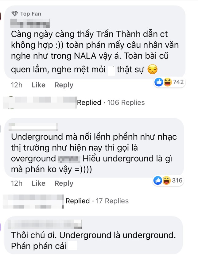Trấn Thành lại gây ra nhiều tranh cãi trong “Rap Việt” khi phát ngôn về Rap và Underground ảnh 5
