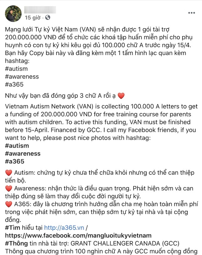 Thực hư về những bài đăng “kêu gọi thu thập đủ 100.000 chữ A” đang ngập tràn trên Facebook ảnh 1