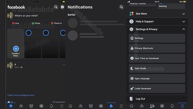 Facebook sắp cho “ra lò” giao diện đen huyền bí, người dùng Apple được trải nghiệm trước ảnh 1