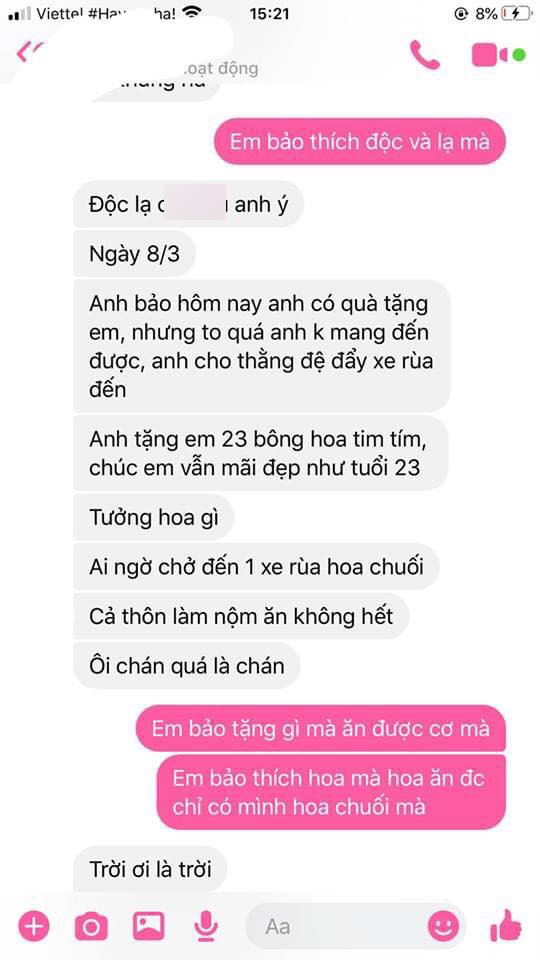 Cô gái khóc thét đòi chia tay vì thường xuyên nhận những món quà “khó đỡ” từ bạn trai ảnh 3