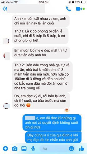 Chú rể mặc cả từng tráp ăn hỏi, quyết không mời cơm nhà gái: “Có bầu trước mà đòi hỏi“ ảnh 1