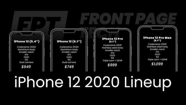 Lộ giá bán tất cả các mẫu iPhone 12 Apple sẽ ra mắt vào mùa Thu năm nay ảnh 2