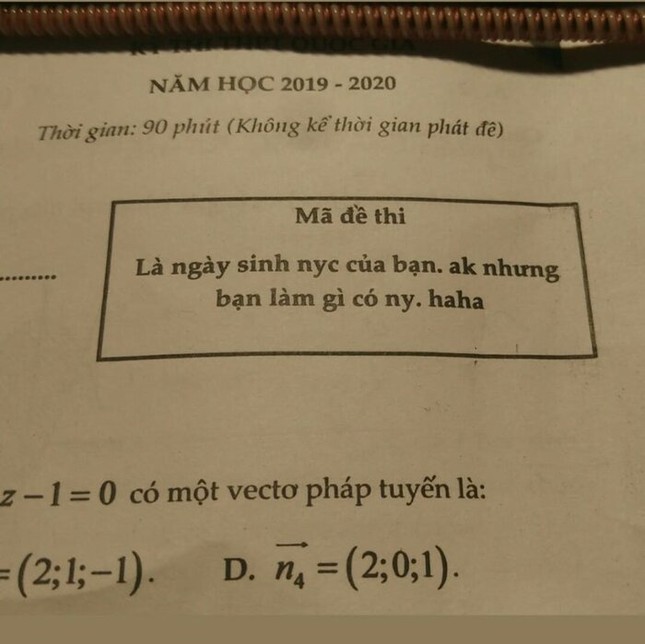 Giáo viên đặt mã đề đậm chất “cà khịa” khiến nhiều teen chỉ biết ngậm ngùi cay đắng ảnh 1