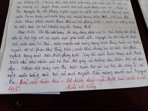 Phát hiện teen chép văn mẫu vào bài kiểm tra, cô giáo vẫn khen kèm lời giải thích thú vị ảnh 1