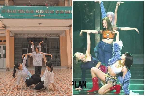 Nhóm nữ sinh gây “sốt” vì chụp ảnh tạo dáng giống hệt 4 cô nàng BLACKPINK ảnh 1