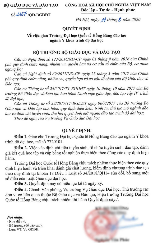 Tin được không: Học phí ngành Y khoa của Đại học Quốc tế Hồng Bàng lên đến 1,1 tỷ đồng? ảnh 1