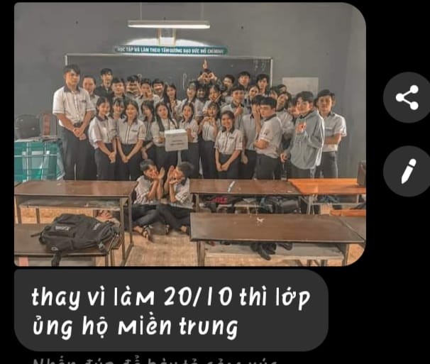 Lớp học góp tiền ăn sáng để ủng hộ miền Trung: Một miếng khi đói bằng một gói khi no ảnh 4