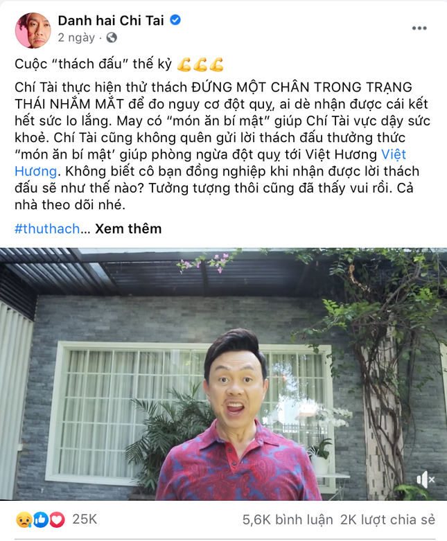 Xem lại bài đăng từ 2 ngày trước của nghệ sĩ Chí Tài, khán giả càng thêm đau xót ảnh 1