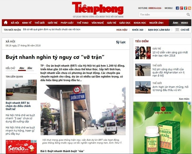 Tiền Phong đạt giải nhì thi viết về An toàn giao thông ảnh 1