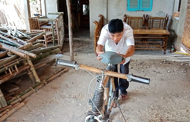 Độc đáo xe đạp tre ở tỉnh Trà Vinh ảnh 1