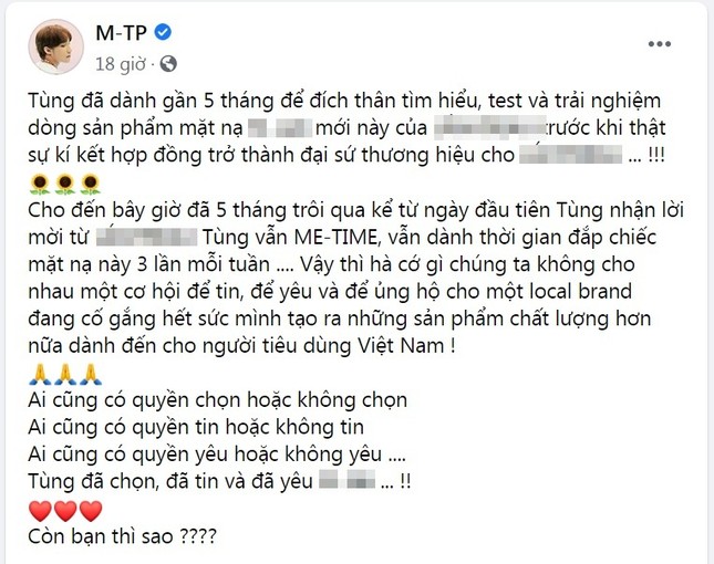 Bài đăng quảng cáo mỹ phẩm của Sơn Tùng bị netizen soi ra những thông tin không chính xác ảnh 2