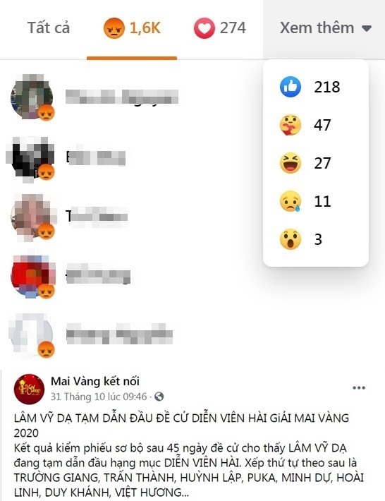 Bị anti-fan đòi tẩy chay giải Mai Vàng, Lâm Vỹ Dạ vẫn bình tĩnh làm điều này trên Facebook ảnh 1