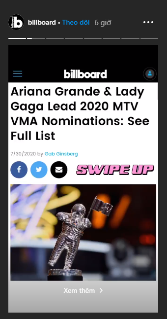 Ariana Grande, Lady Gaga, Taylor Swift và BTS “càn quét” danh sách đề cử MTV VMAs 2020 ảnh 1