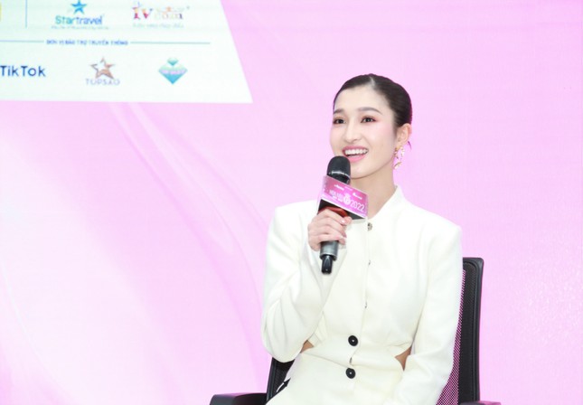 Á hậu Phương Nhi trong buổi tuyển sinh Hoa hậu Việt Nam 2022 ảnh 4