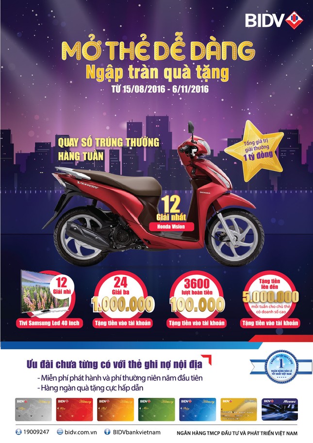 “Mở thẻ dễ dàng, ngập tràn quà tặng” với BIDV ảnh 1